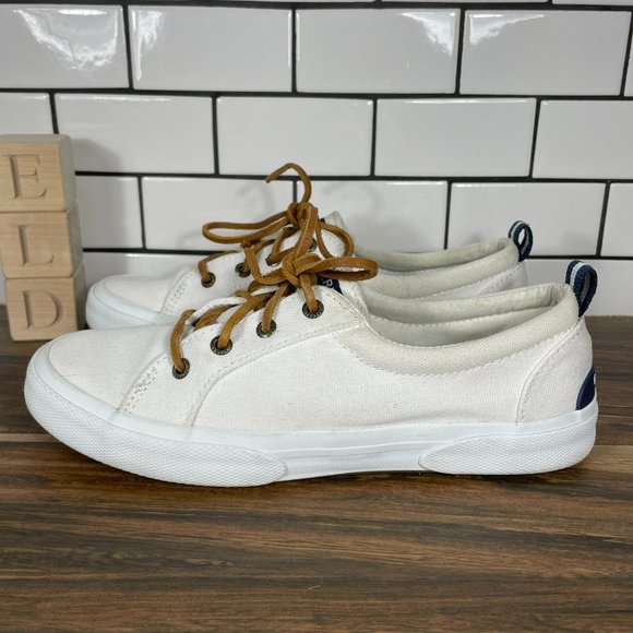 Sperry Top-Sider Pier Wave Women's Size Shoes White Canvas